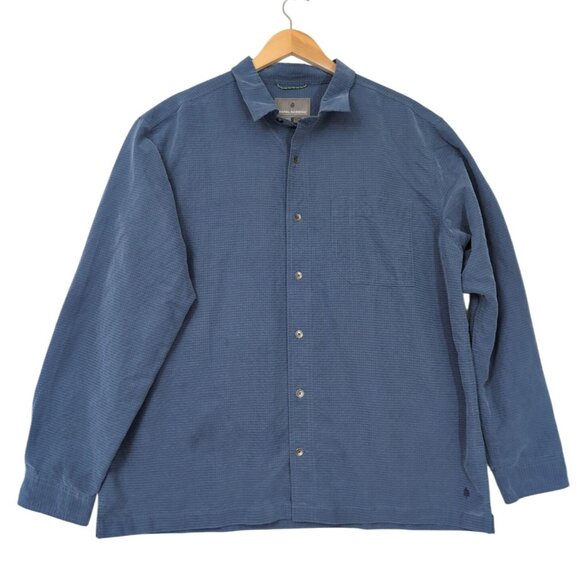 Royal Robbins Desert Pucker Dry Long Sleeve Shirt Mens XL Blue Relaxed Fit - Picture 1 of 11